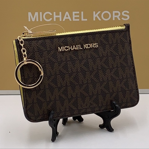 MICHAEL KORS SMALL TOP ZIP COINPOUCH W ID BUTTERCUP - Picture 14 of 14